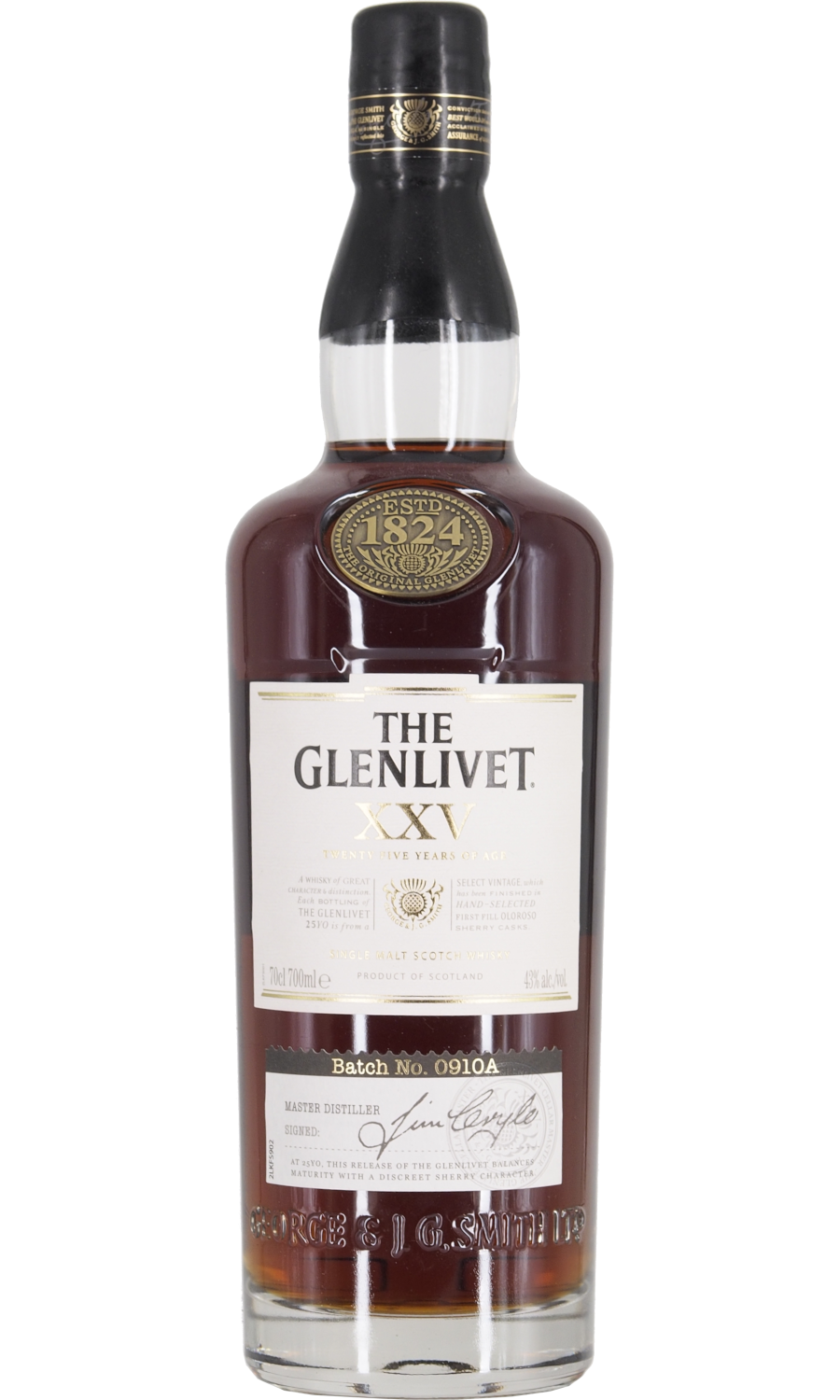The Glenlivet XXV Single Malt Whisky 25 Jahre in amerikanischer Eiche